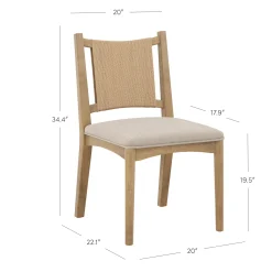 Arched Back Seagrass Dining Chair Light Brown (Set of 4)