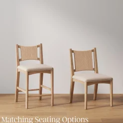 Arched Back Seagrass Dining Chair Light Brown (Set of 6)