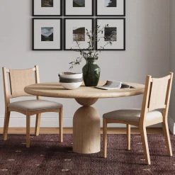 Arched Back Seagrass Dining Chair Light Brown (Set of 2)