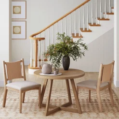Arched Back Seagrass Dining Chair Light Brown (Set of 2)