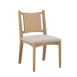 Arched Back Seagrass Dining Chair Light Brown