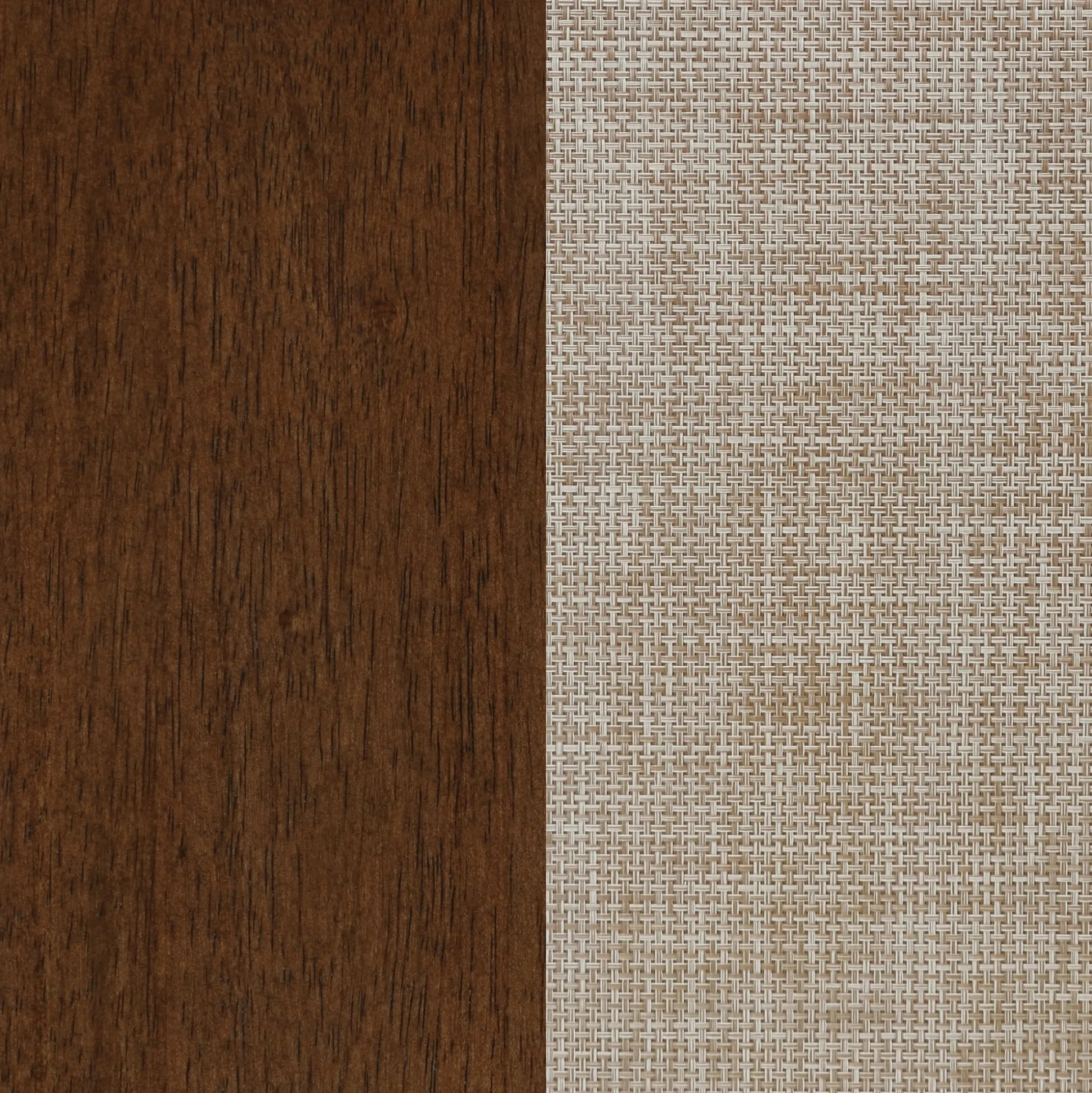 Arched Door Rattan Bookshelf with Doors Dark Acacia (Set of 2)