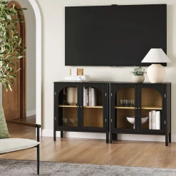 Arched Glass Door TV Console for TVs up to 65