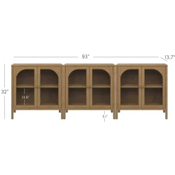 Arched Glass Door TV Console for TVs up to 75