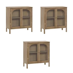 Arched Glass Door TV Console for TVs up to 75