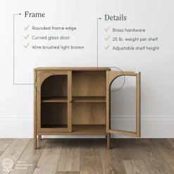 Arched Glass Door TV Console for TVs up to 75