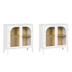 Arched Glass Door TV Console for TVs up to 65