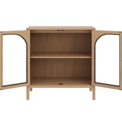 Arched Glass Door TV Console for TVs up to 100