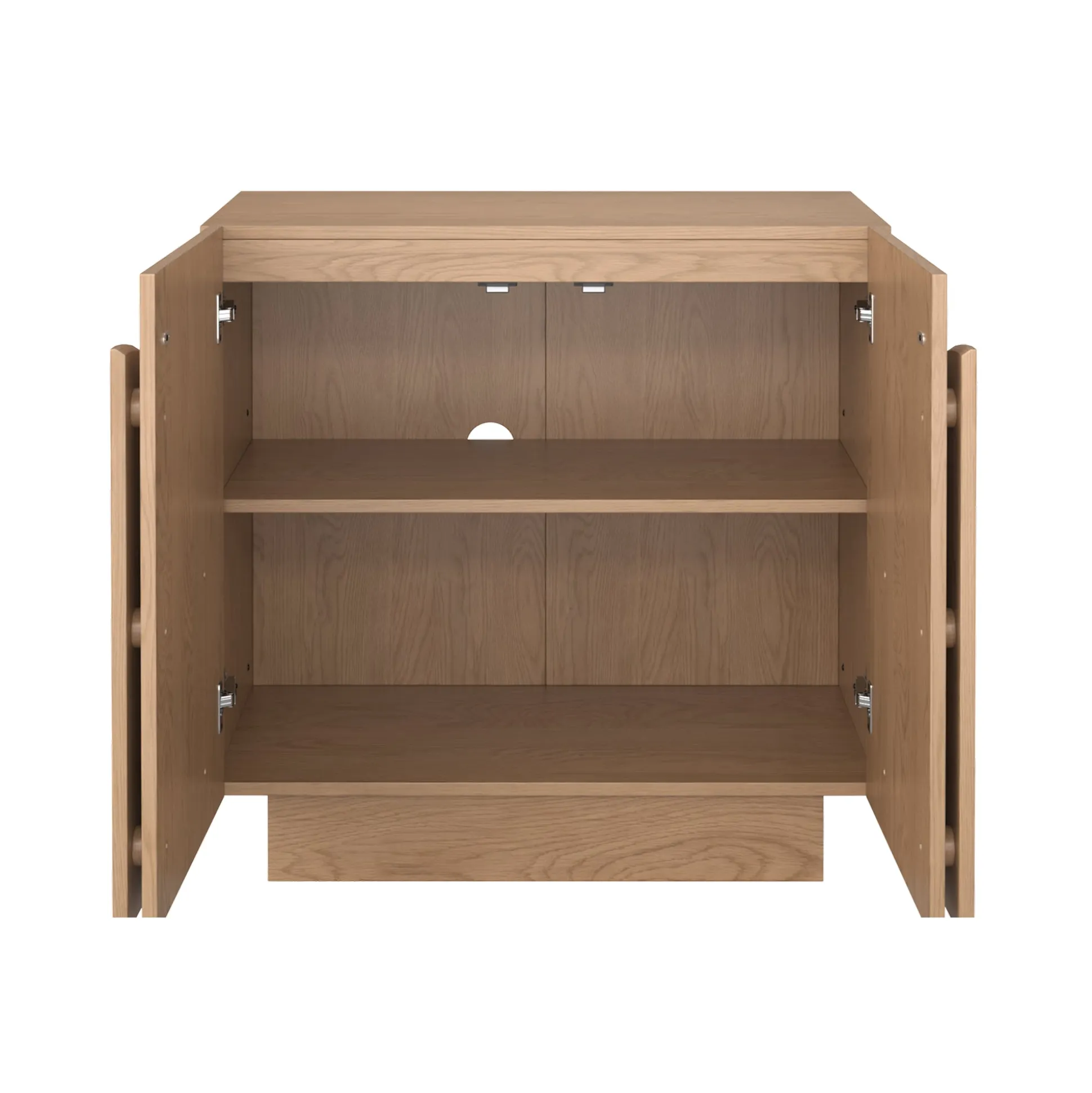 Arched Kitchen Cabinet Credenza Oak (Set of 2)