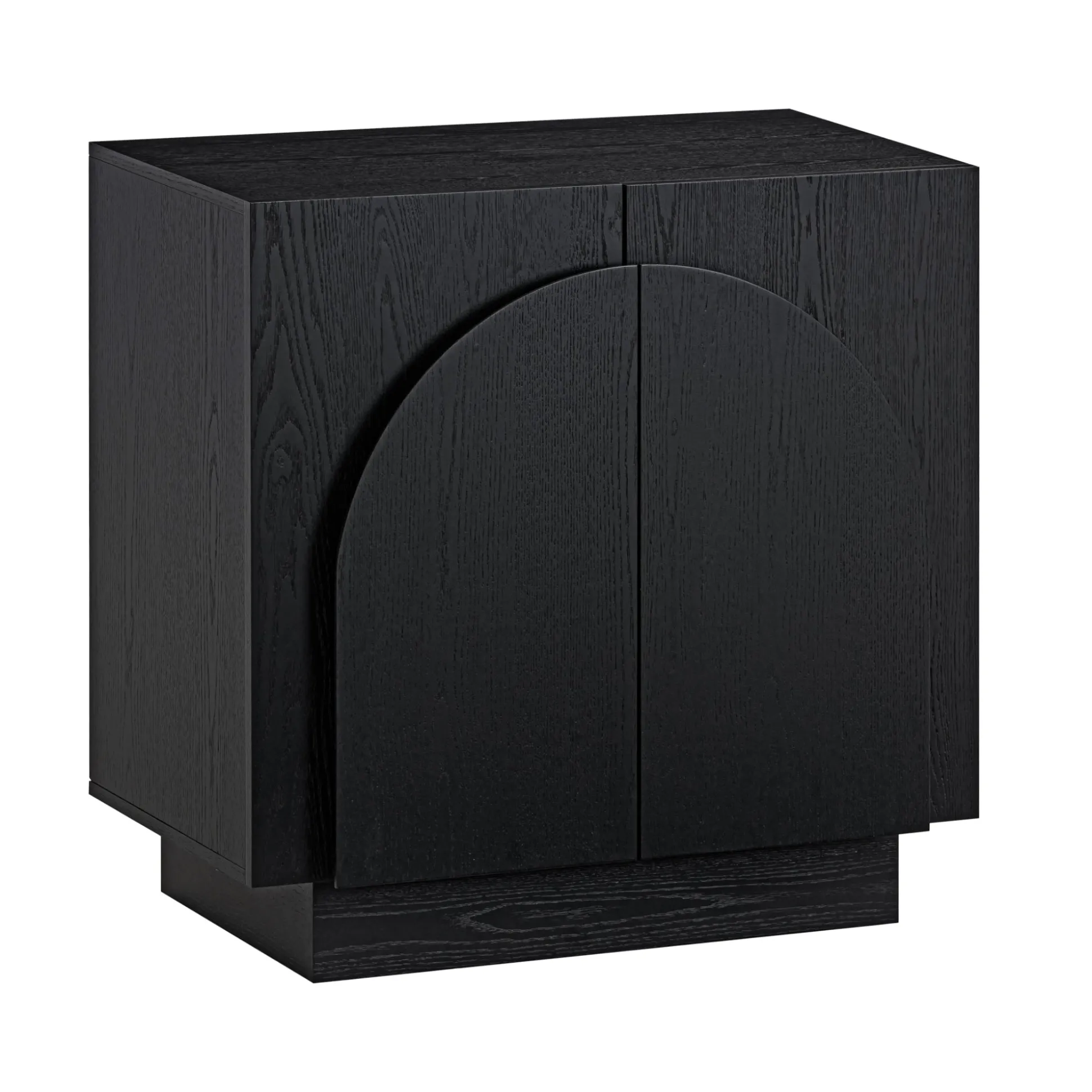 Arched Kitchen Cabinet Credenza Black (Set of 2)