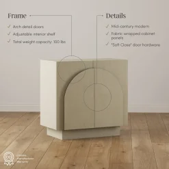 Arched TV Console Cabinet for TVs up to 65