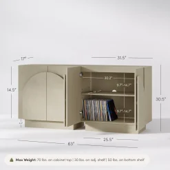Arched TV Console Cabinet for TVs up to 65
