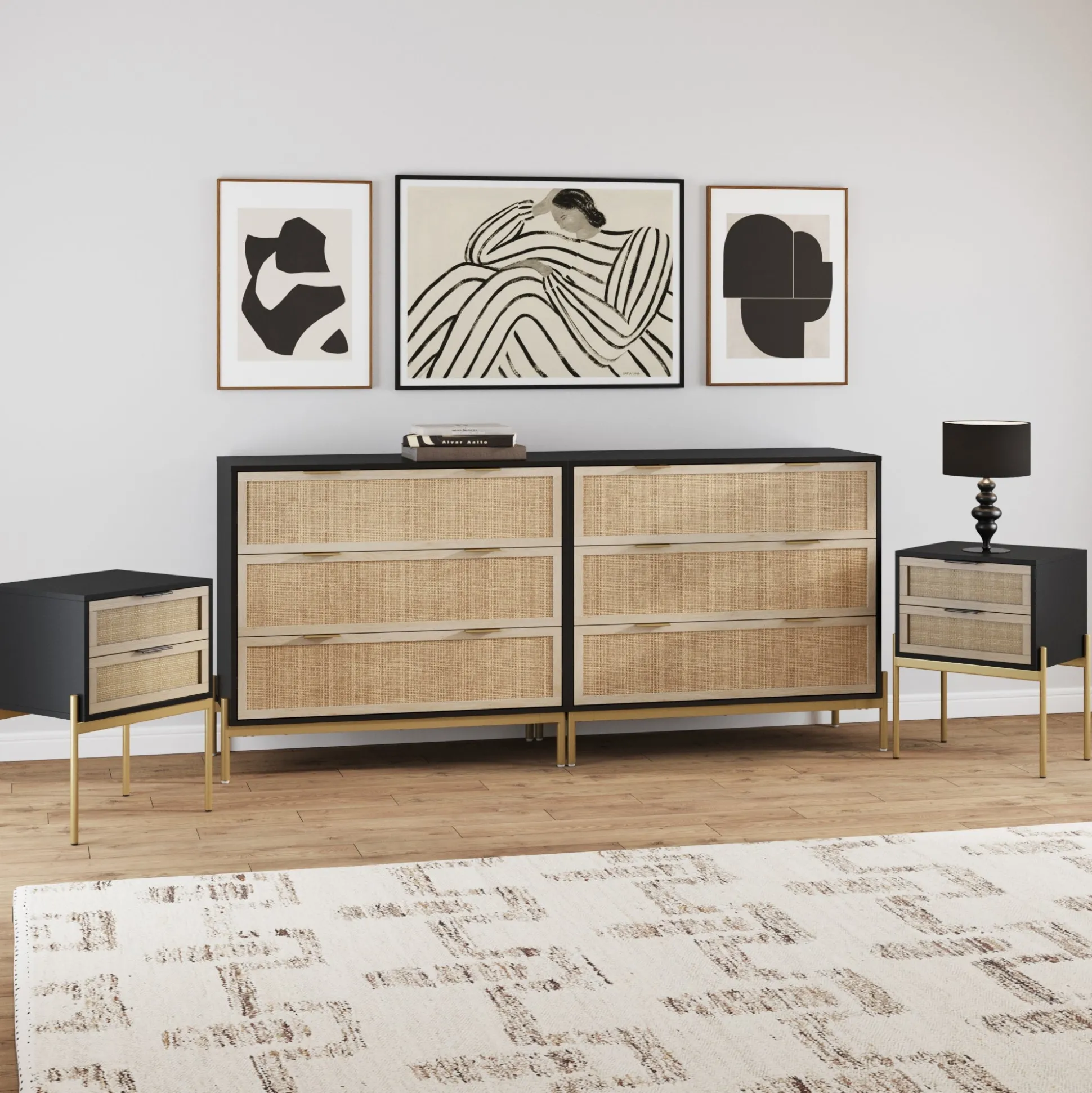 Bedroom Set Two Dressers & Two Nightstands