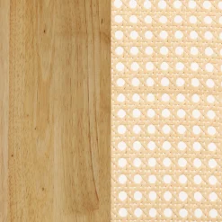 Bohemian Natural Wood & Rattan Dining Table