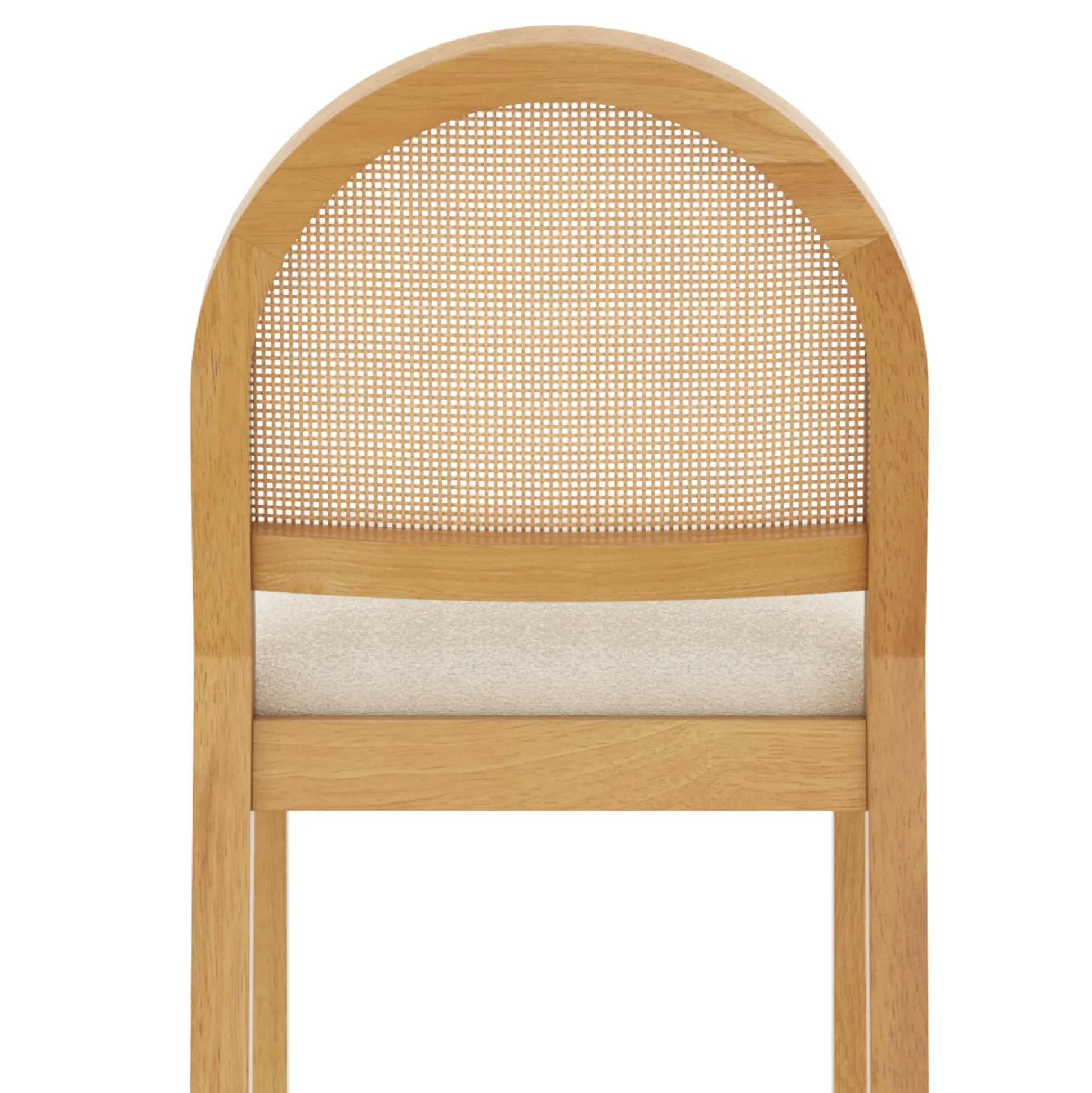 Bohemian Rattan & Boucle Dining Set (6 Chairs)