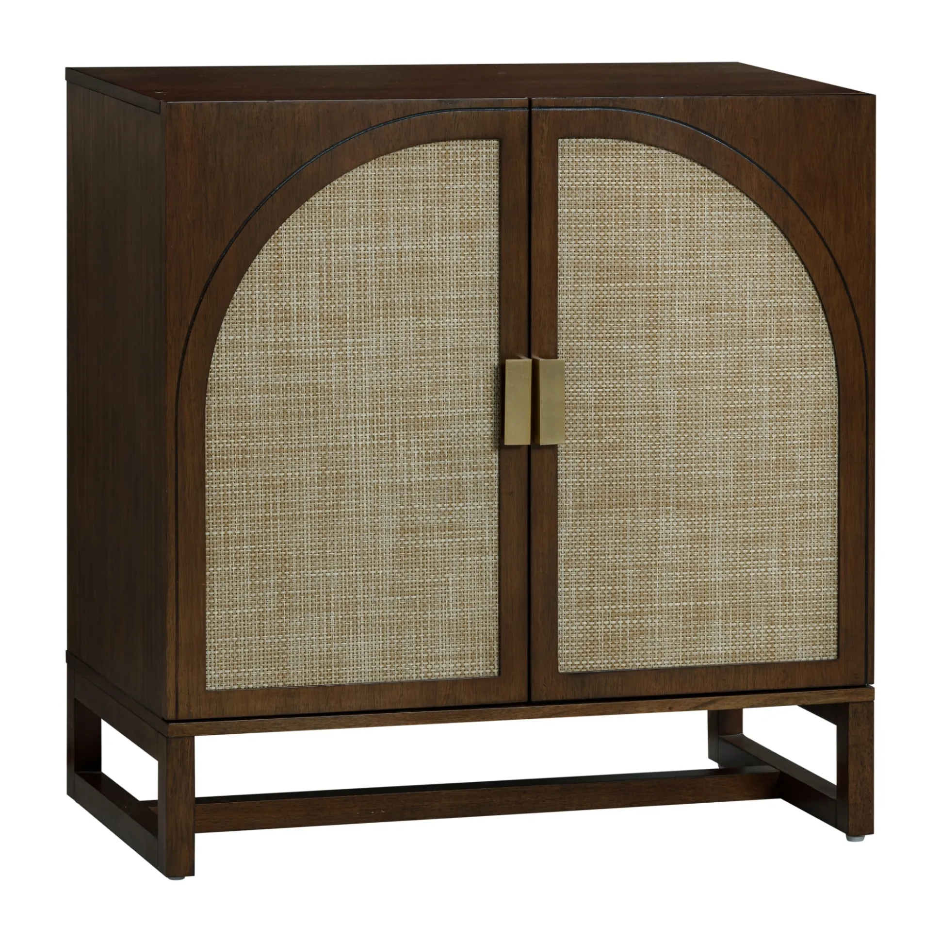 Boho Arched Storage Credenza Dark Acacia (Set of 2)
