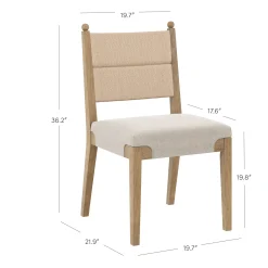 Boho Natural Flax & Seagrass Dining Chair (Set of 6)