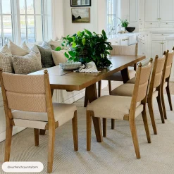 Boho Natural Flax & Seagrass Dining Chair