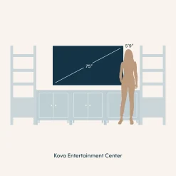 Boho Rattan Entertainment Center with Bookshelves