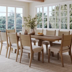 Boho Seagrass Dining Table Set (8 Chairs)