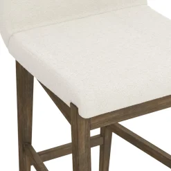 Boucle Counter Height Bar Stools Dark Brown (Set of 3)