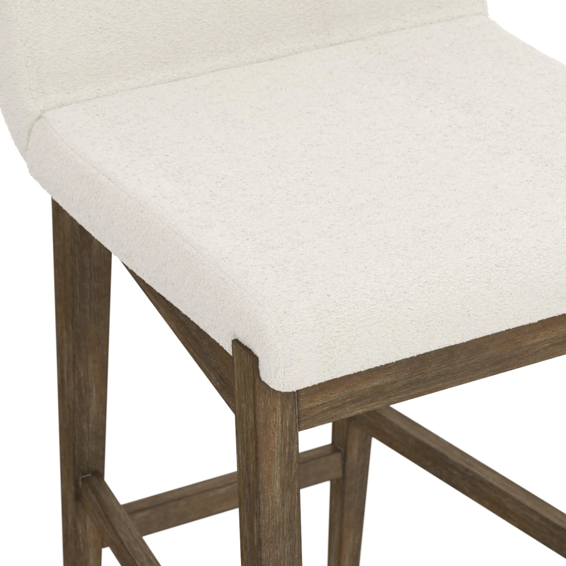 Boucle Counter Height Bar Stools Dark Brown (Set of 3)
