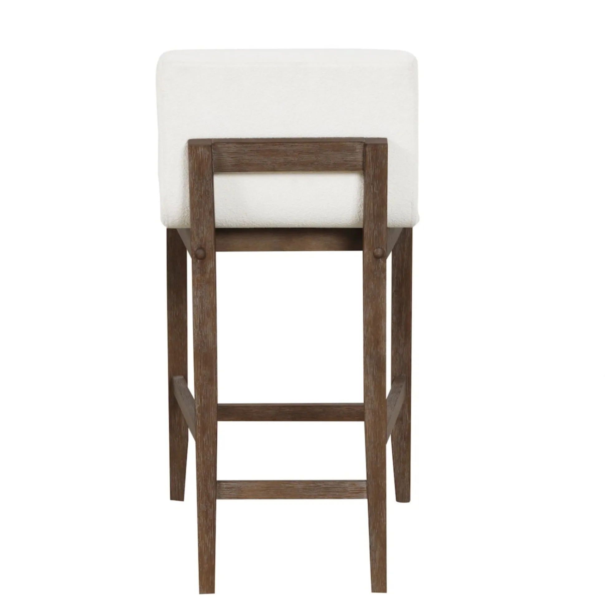 Boucle Counter Height Bar Stools Dark Brown (Set of 3)