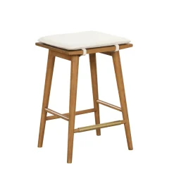 Boucle Counter Height Bar Stools Brown (Set of 3)