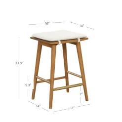 Boucle Counter Height Bar Stools Brown (Set of 4)
