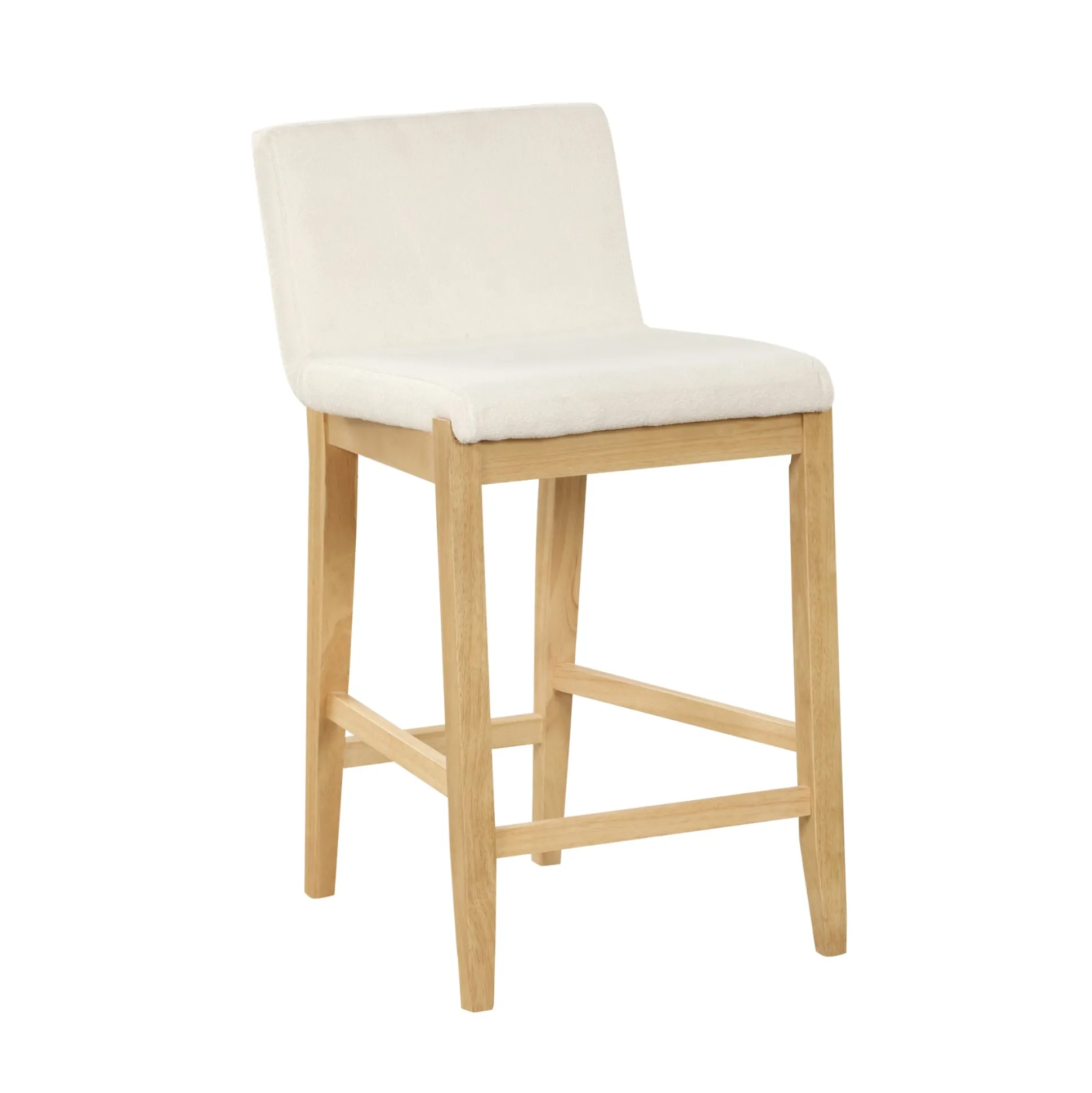 Boucle Counter Height Bar Stools Warm Pine (Set of 2)