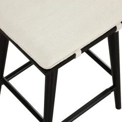 Boucle Counter Height Bar Stools Black (Set of 4)