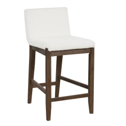 Boucle Counter Height Bar Stools Dark Brown (Set of 4)