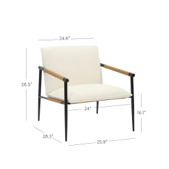 Boucle & Metal Accent Chairs (Set of 2)