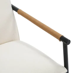 Boucle & Metal Accent Chairs (Set of 2)