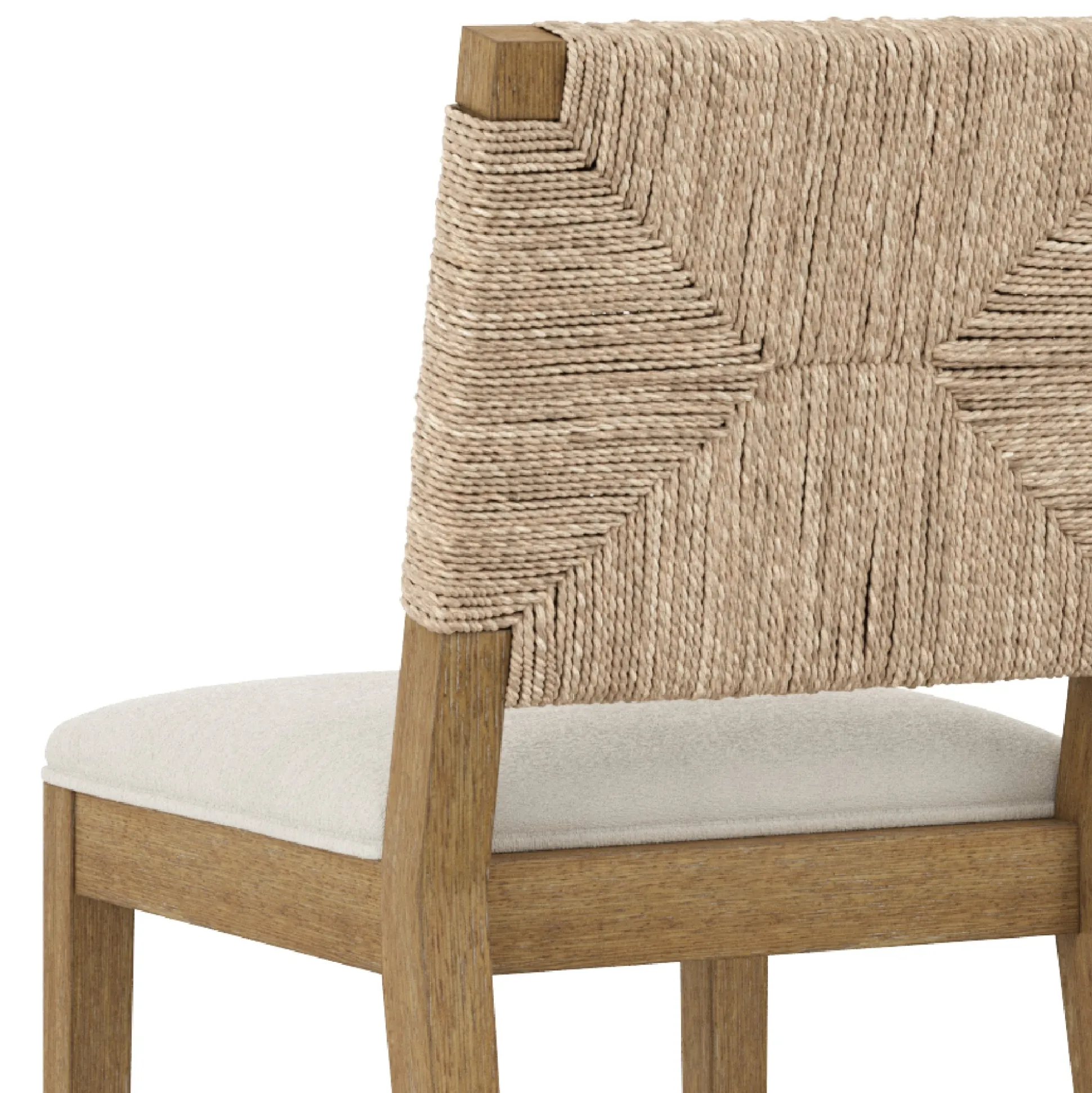 Boucle & Seagrass Bar Stool Light Brown (Set of 3)