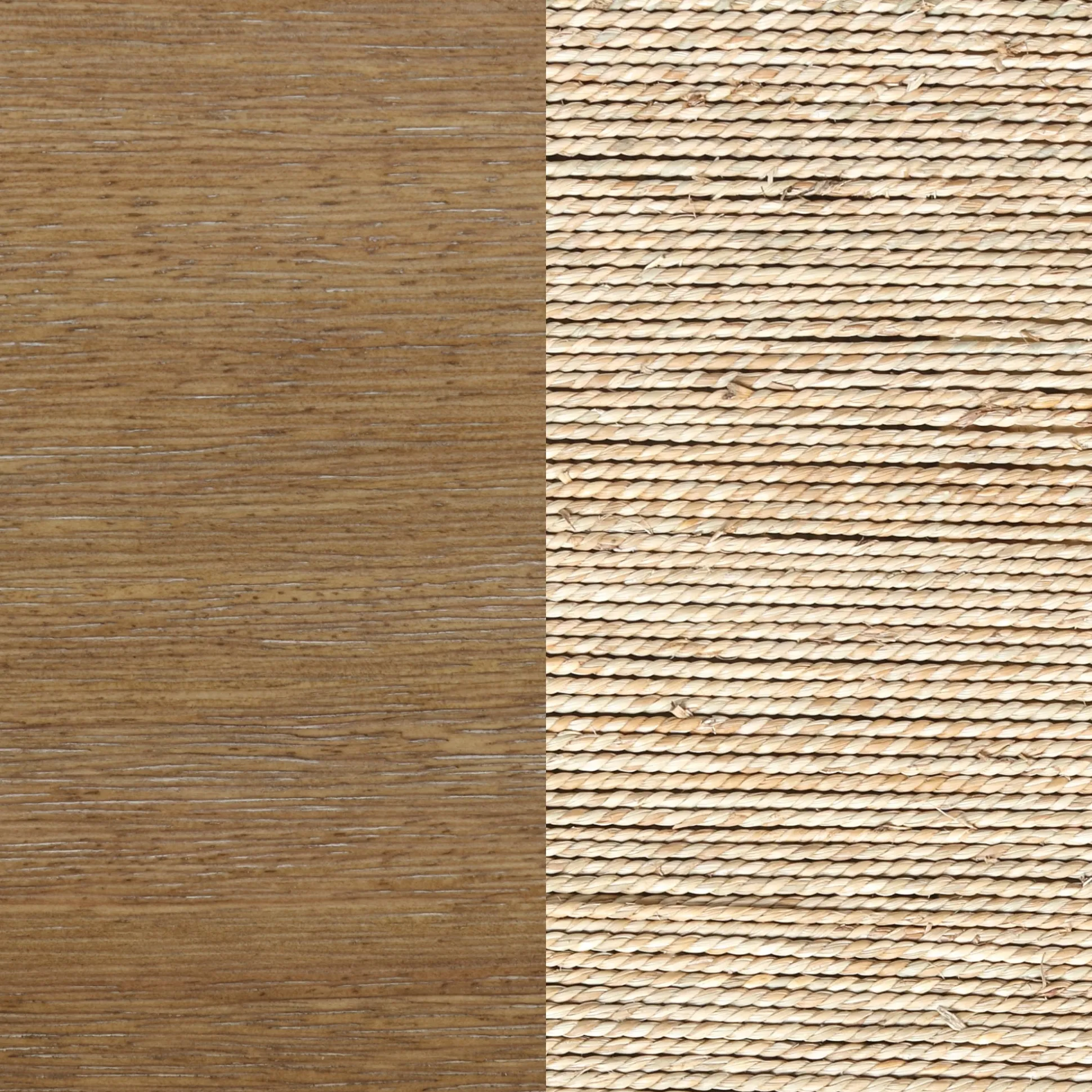 Boucle & Seagrass Dining Chair Light Brown