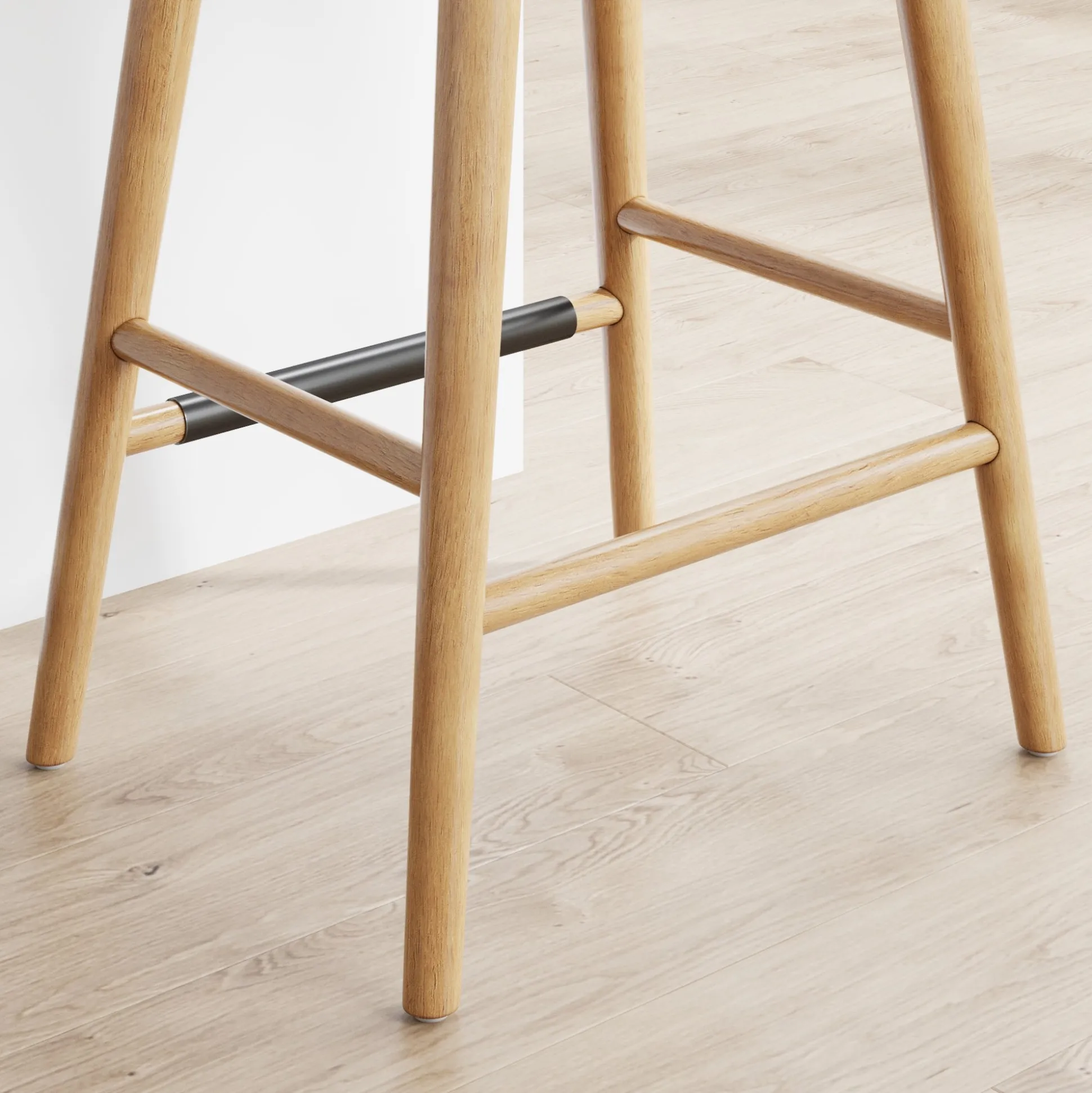 Cushioned Counter Height Bar Stools Warm Pine (Set of 3)
