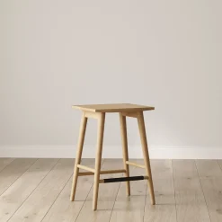 Cushioned Counter Height Bar Stools Warm Pine (Set of 4)