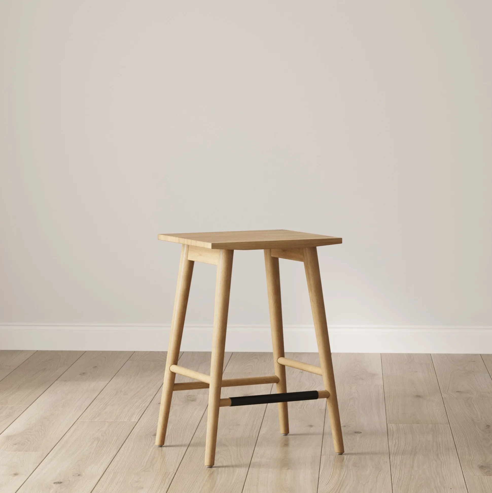 Cushioned Counter Height Bar Stools Warm Pine (Set of 2)