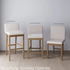 Dining Chairs Brushed Light Brown Flax (Set of 4)