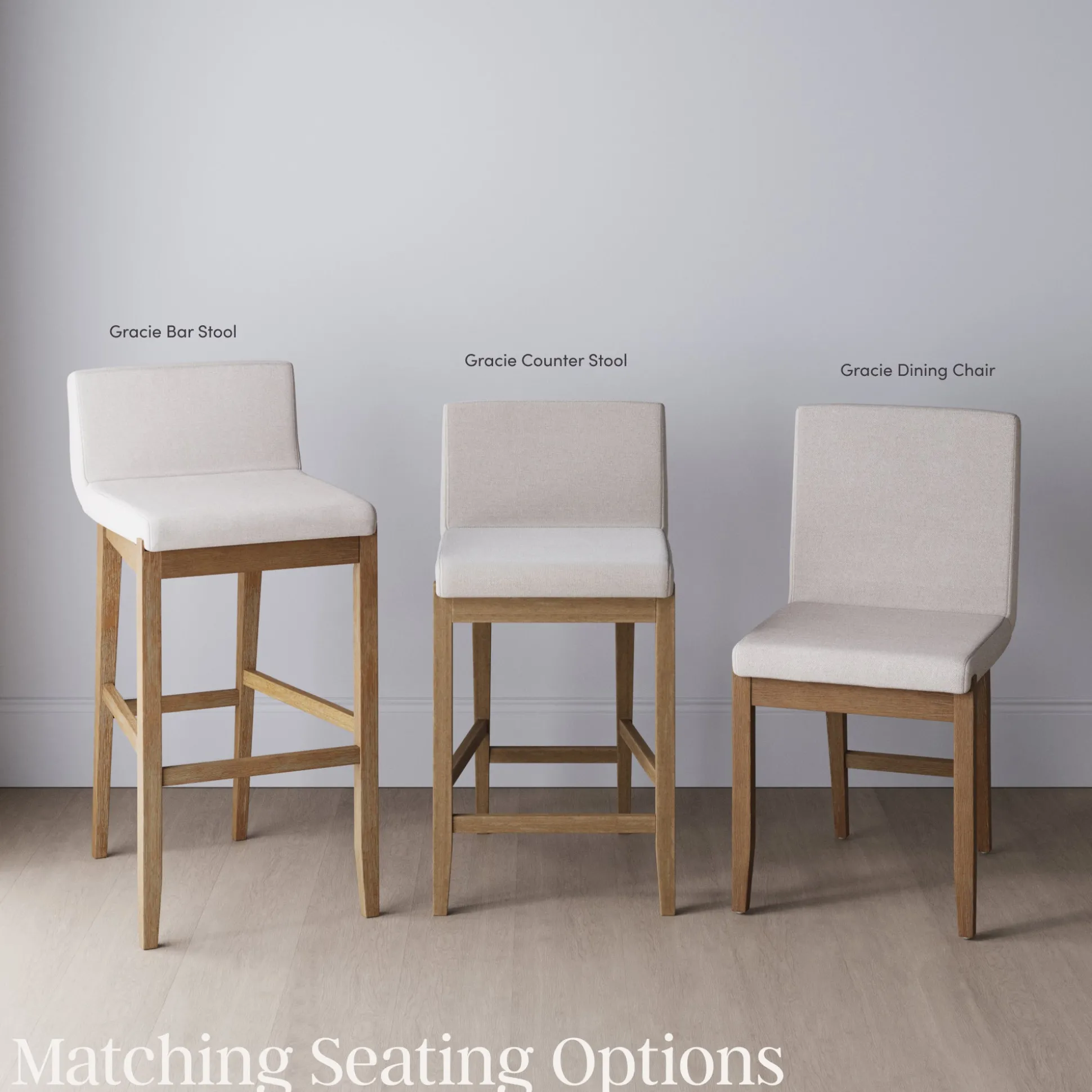 Dining Chairs Brushed Light Brown Flax (Set of 4)