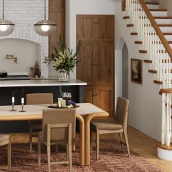 Exposed Back Dining Chair Brushed Light Brown