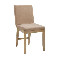 Exposed Back Dining Chair Brushed Light Brown
