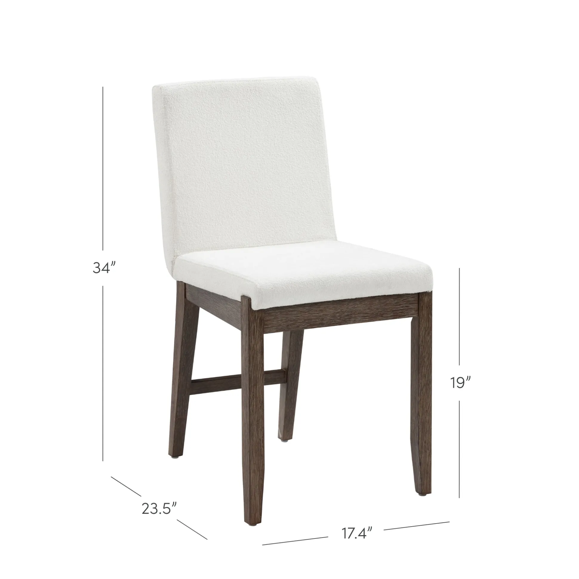 Exposed Back Dining Chairs Dark Brown (Set of 2)