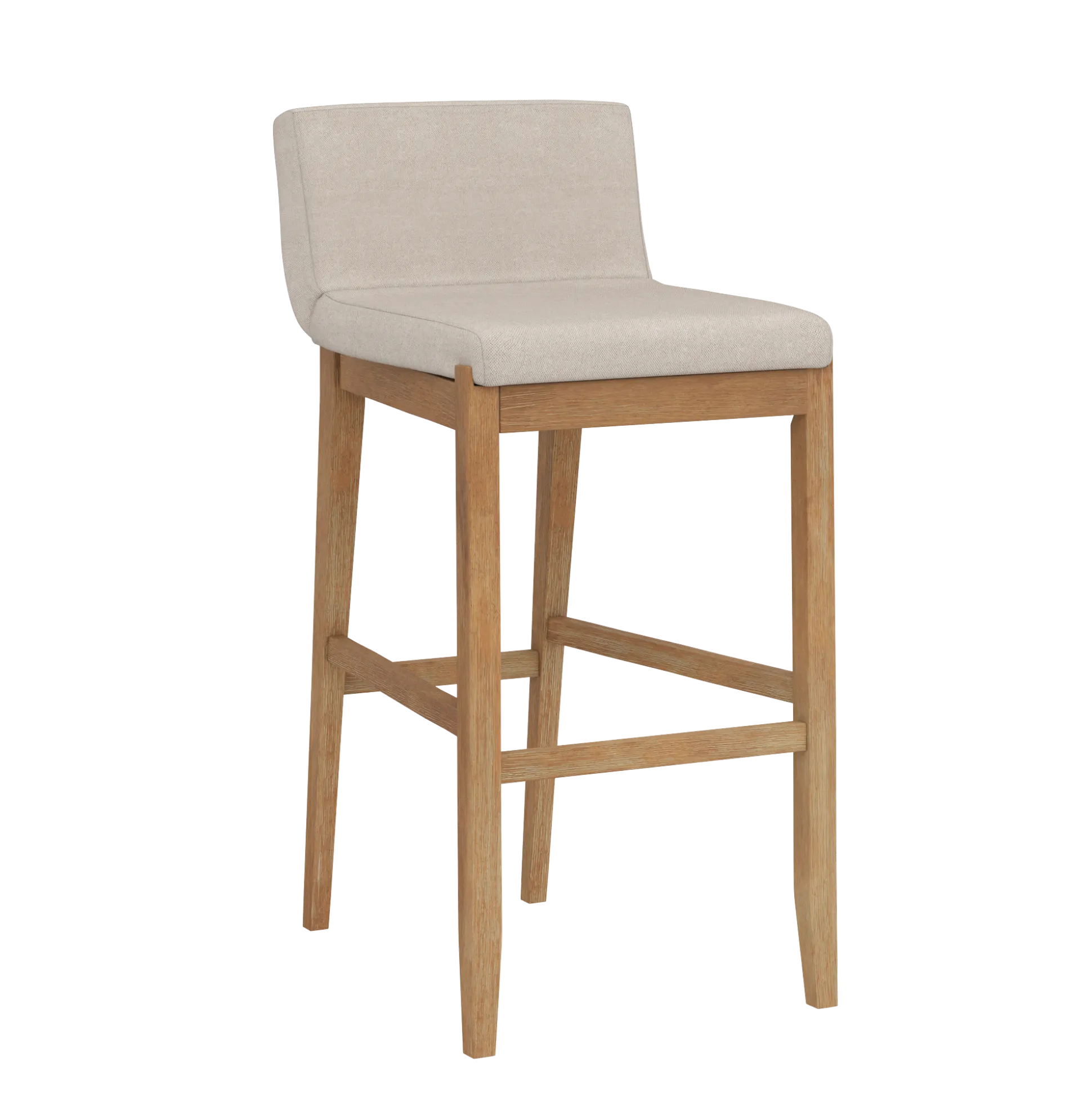 Exposed Wood Back Bar Stools Brown (Set of 3)