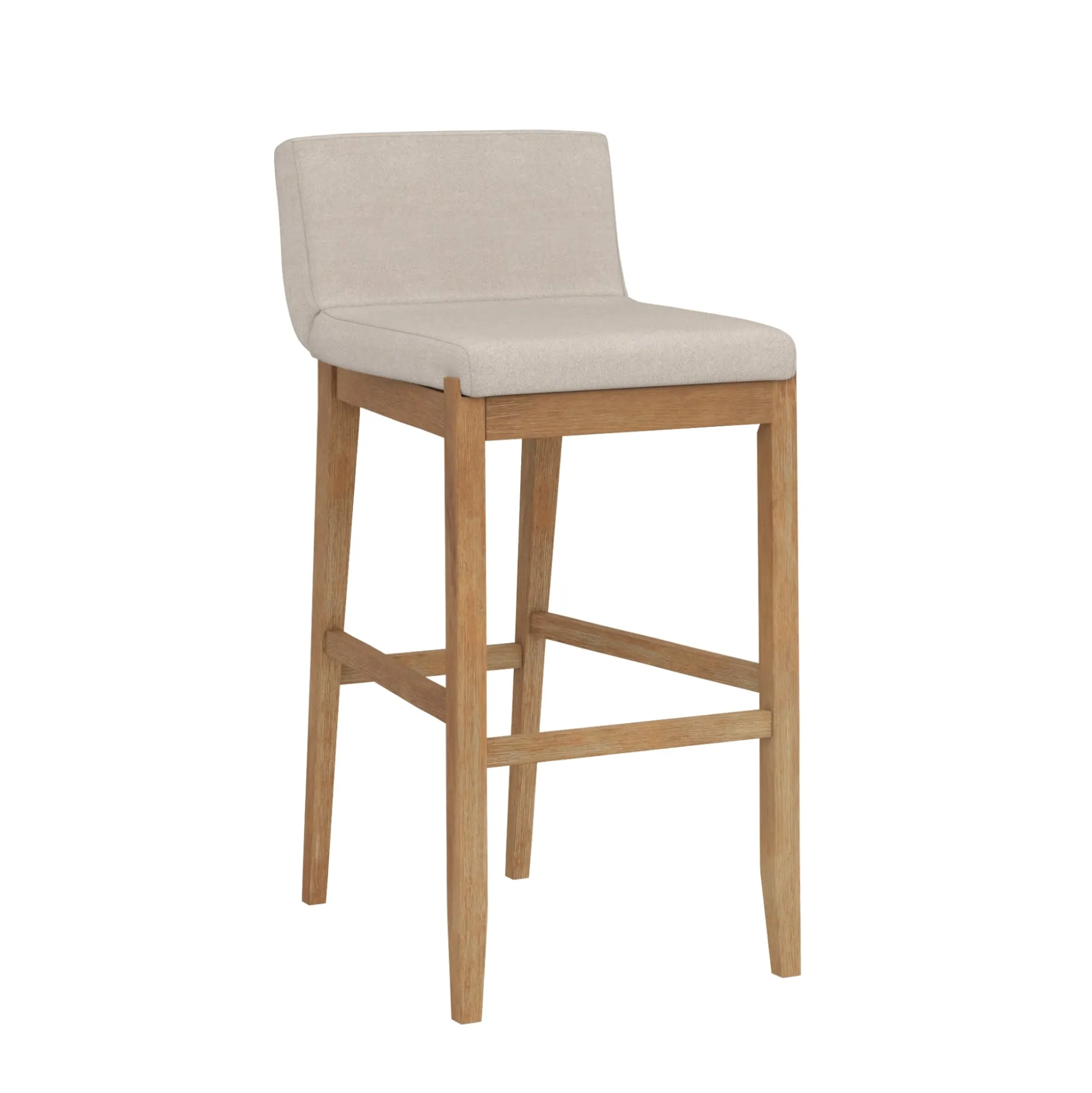Exposed Wood Back Bar Stools Brown (Set of 4)