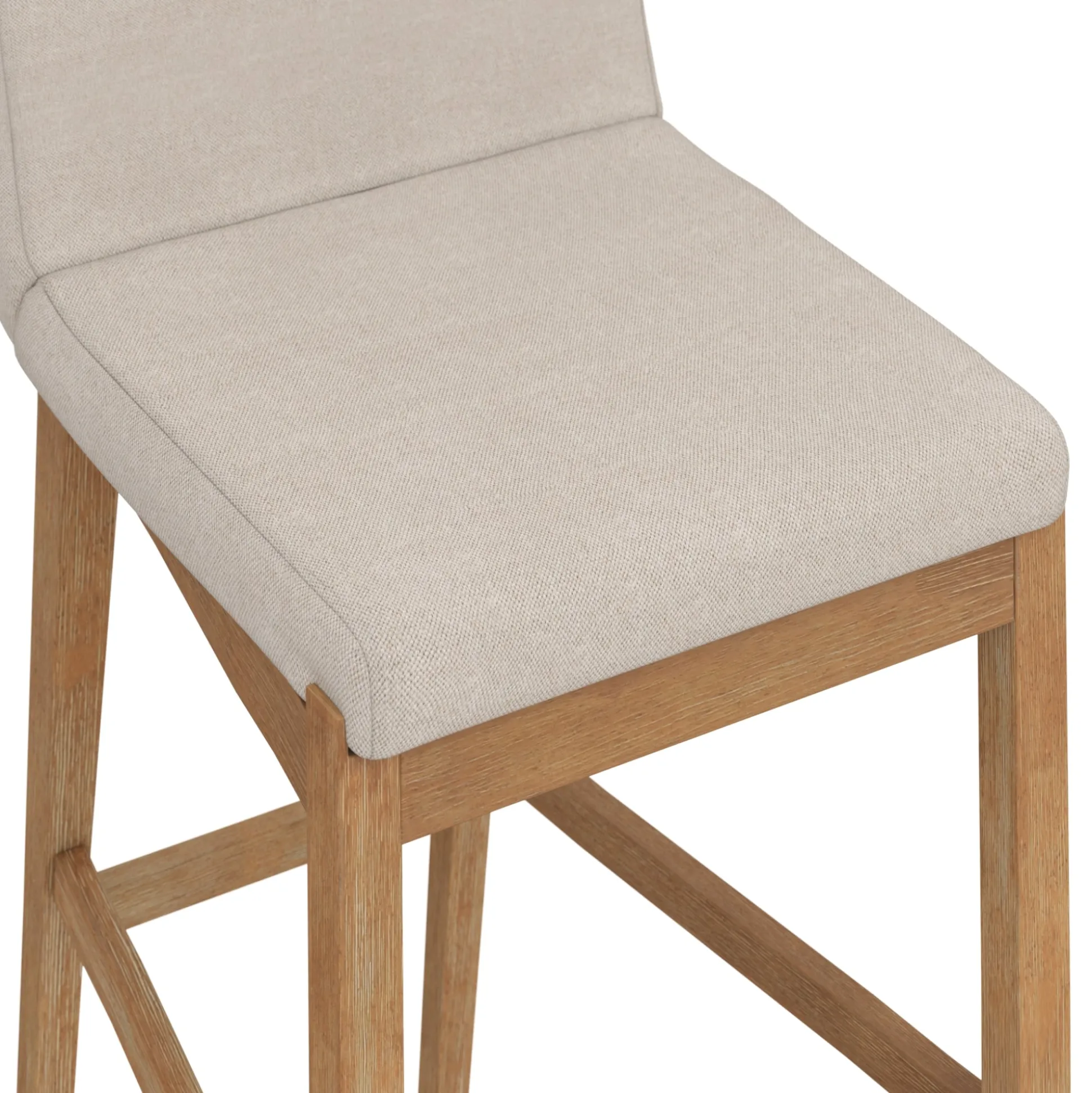 Exposed Wood Back Bar Stools Brown (Set of 4)