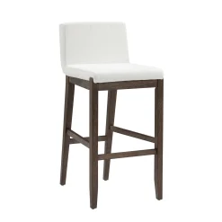 Exposed Wood Back Bar Stools Dark Brown (Set of 2)