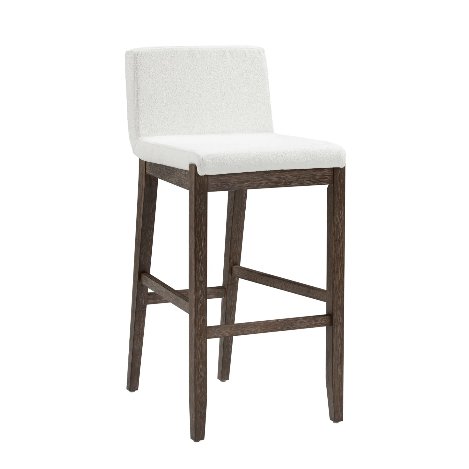 Exposed Wood Back Bar Stools Dark Brown (Set of 2)