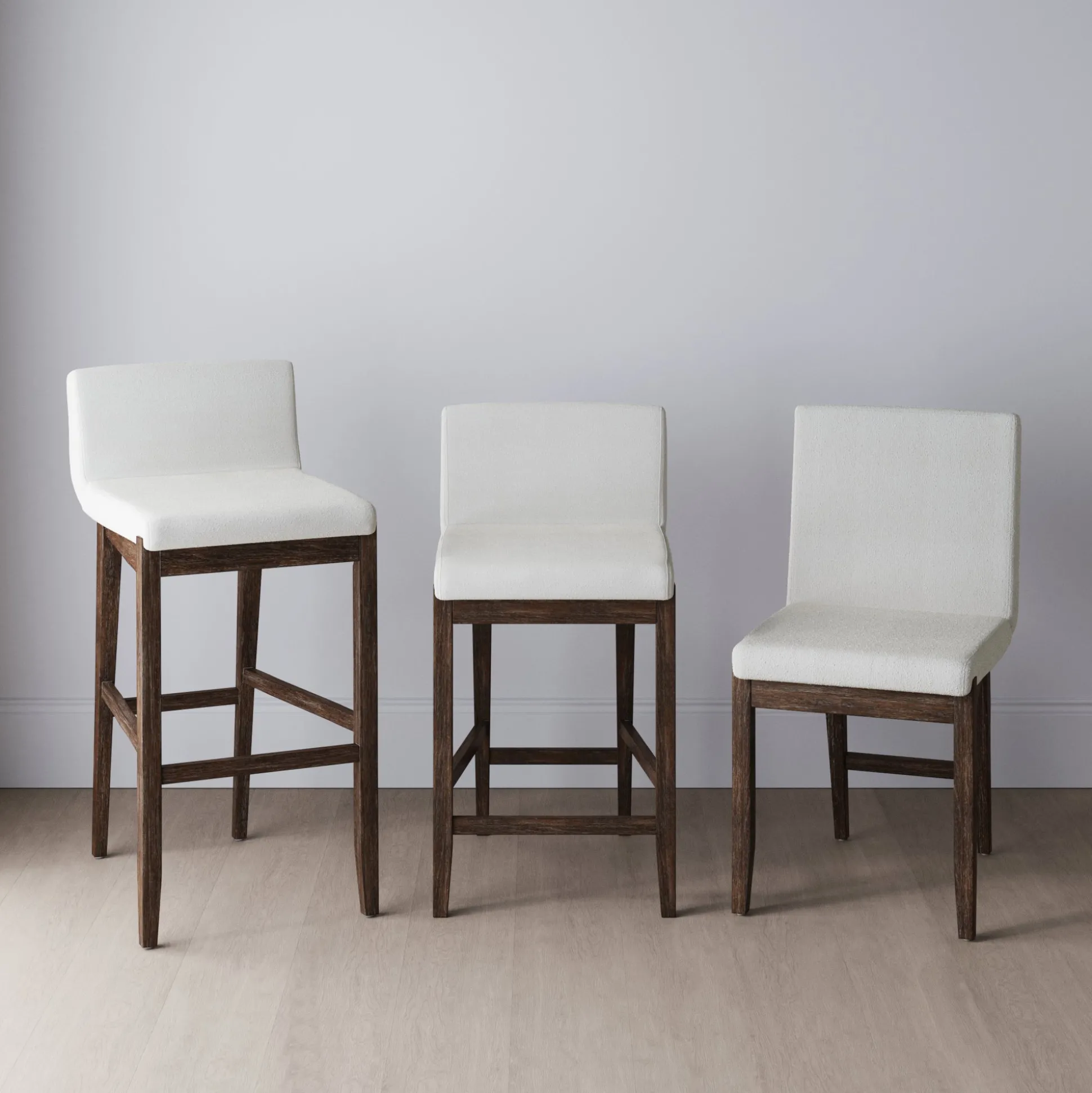 Exposed Wood Back Bar Stools Dark Brown (Set of 2)
